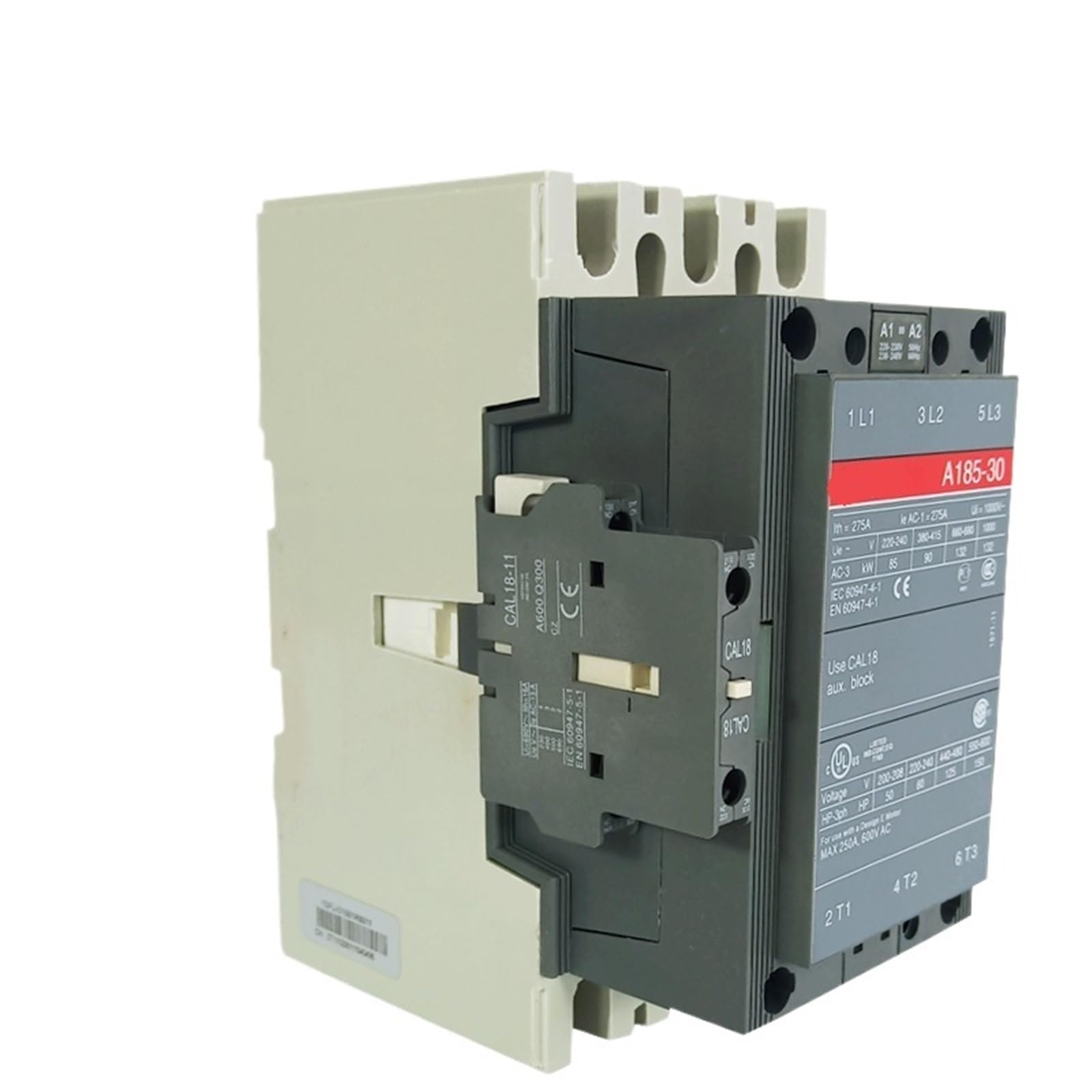 WQGQPXOB AX185-30-11 3-ploe Contactors AX 1NC & 1NO 50HZ/60HZ 24V~440V 185A 1Pcs(AX185-30-11 24V)