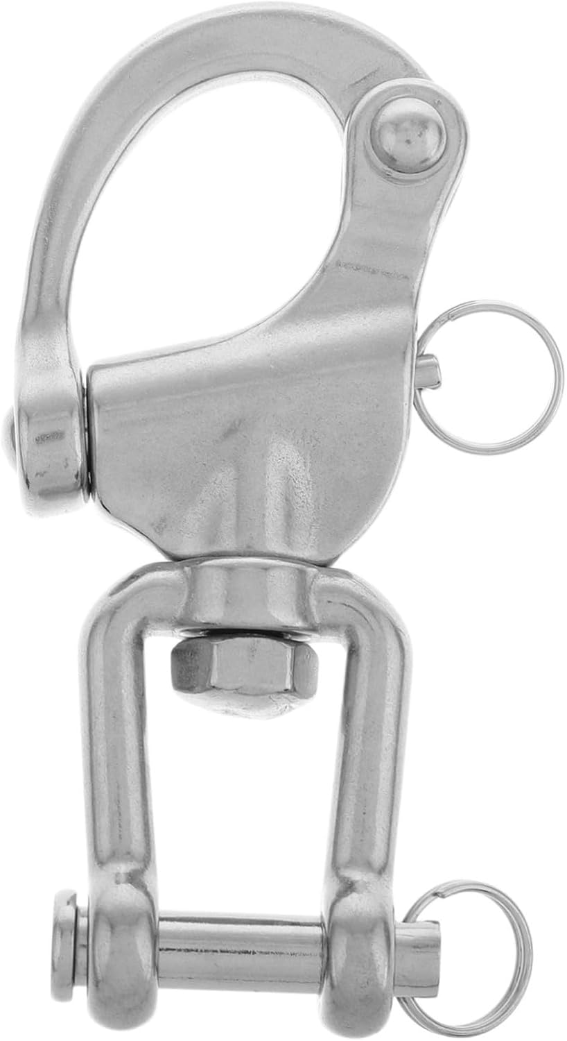 Milisten Heavy Duty Stainless Steel Swivel Eye Snap Hook Quick Release Spring Clip Carabiner for Industrial Home Use Versatile Durable Design for Secure Attachment and Detachment