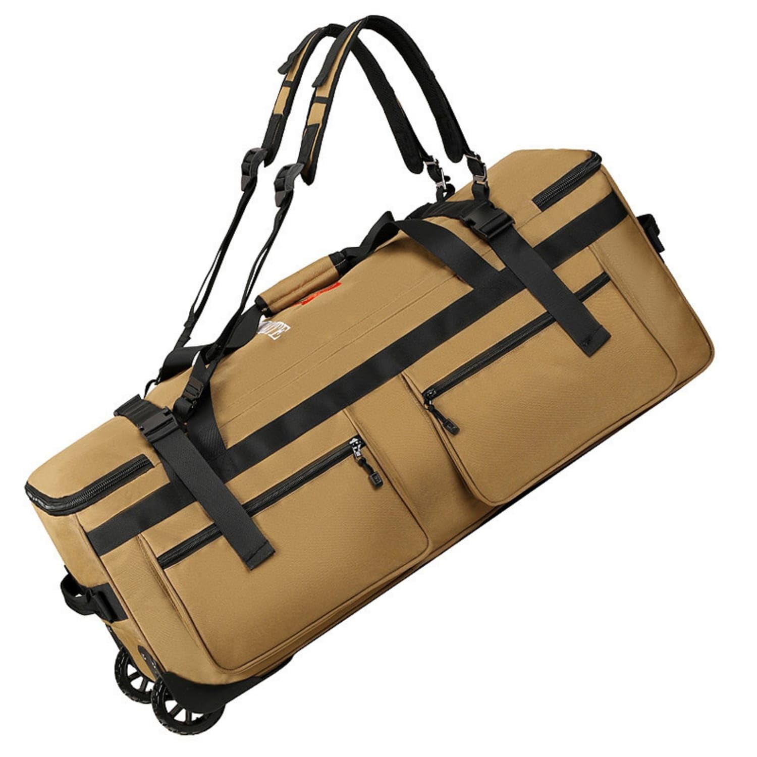 URJIX™ Multiple Carrying Options Rolling Duffel Bag Coyote Brown | Convertible Smooth Mobility Spacious Storage Organized Compartments Sturdy Construction Brown Coyote-image-20