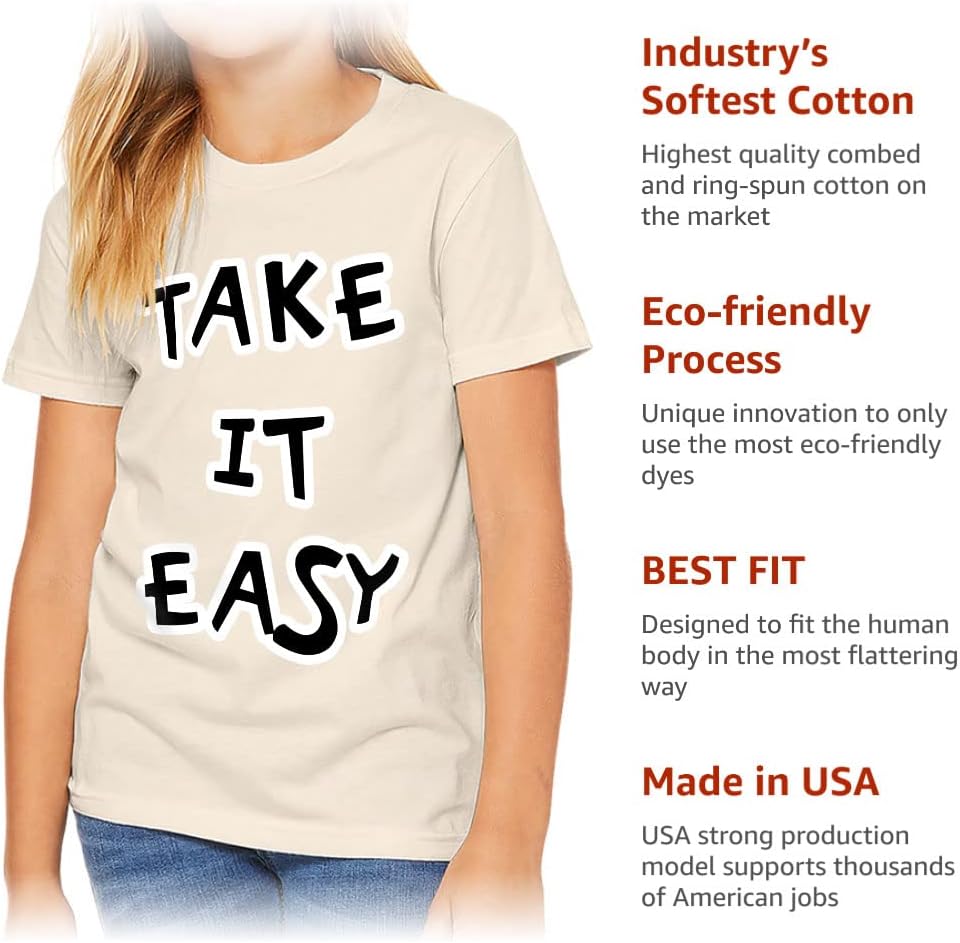 Take It Easy Kids' T-Shirt - Life Quotes T-Shirt - Chill Quotes Tee Shirt for Kids