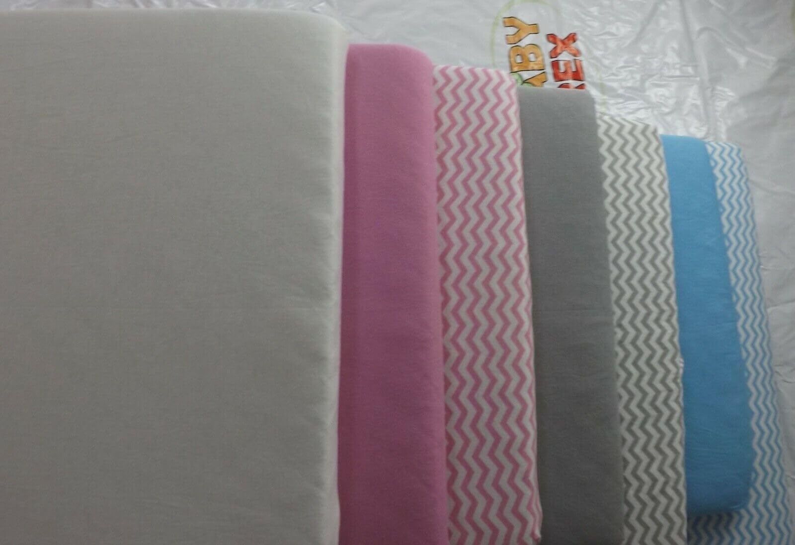 Fitted Sheets for MJ Crib Mattress Ophelia (Blue Chevron)