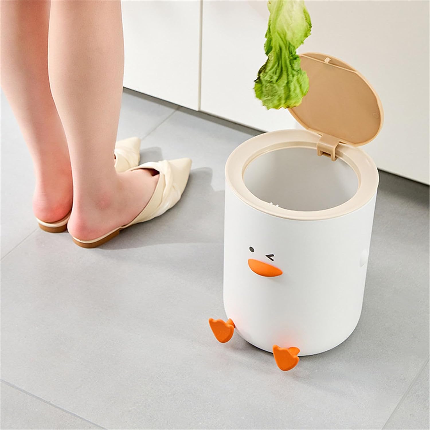 Creative Theme Waste Bin Space Saving Home Decors for Small Space Kitchen Bathroom Use Trash Can for Creative Trash Can
