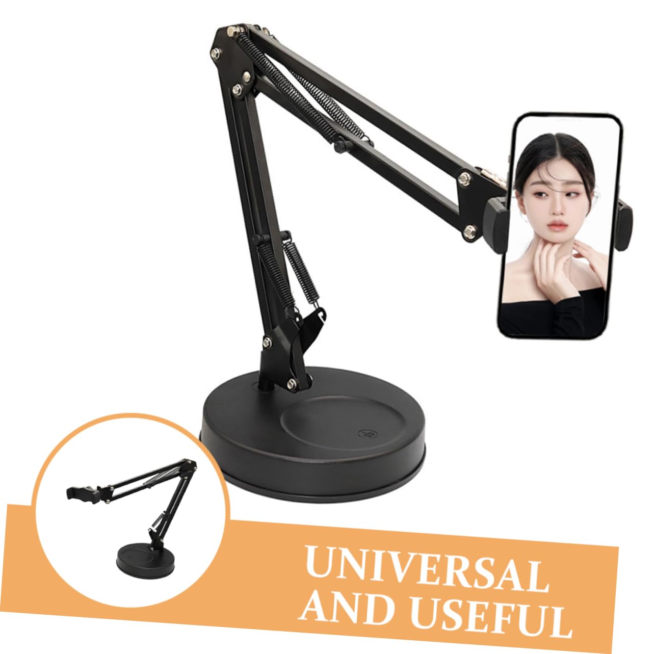 EXCEART Soporte para Teléfono Móvil Extensible Soporte para Teléfono Portátil de Escritorio Pesada para Fotos y Grabación de Videos