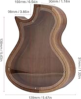Vista 6 de Bancos de ahorro, regalo ideal de visión clara de madera maciza, alcancía en forma de guitarra para dormitorio