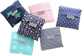 SAFIGLE 6 Piezas Bolsa de Plegable Bolsa de Almacenamiento Reutilizable de Oxford Aleatorio y Organización Diaria