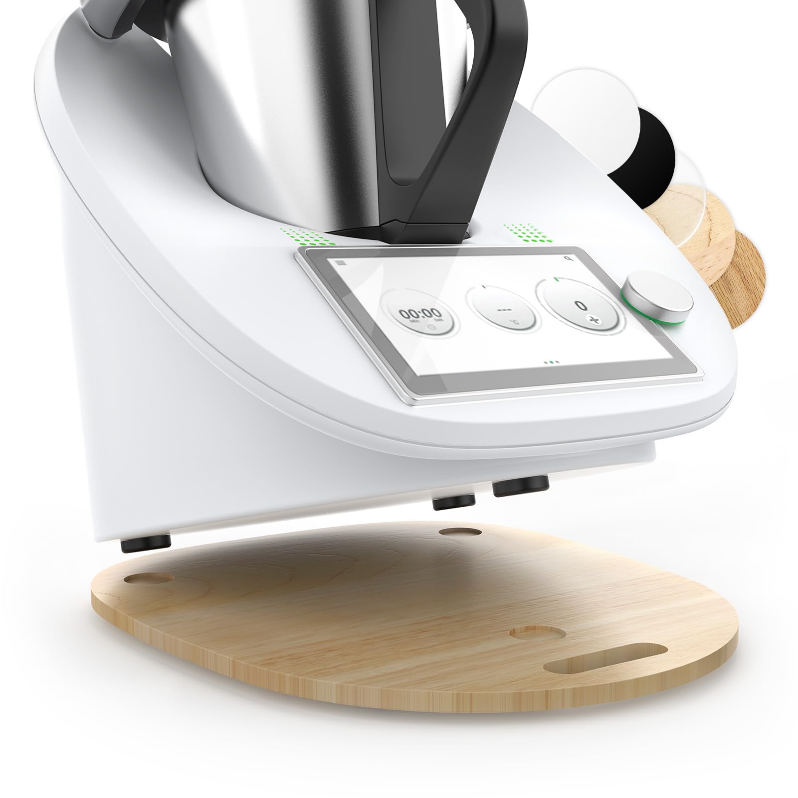 Siegvoll Gleitbrett für Thermomix TM6 TM5 aus Holz, Gleiter müheloses Verschieben Rollbrett, Zubehör für Thermomix TM6 TM5