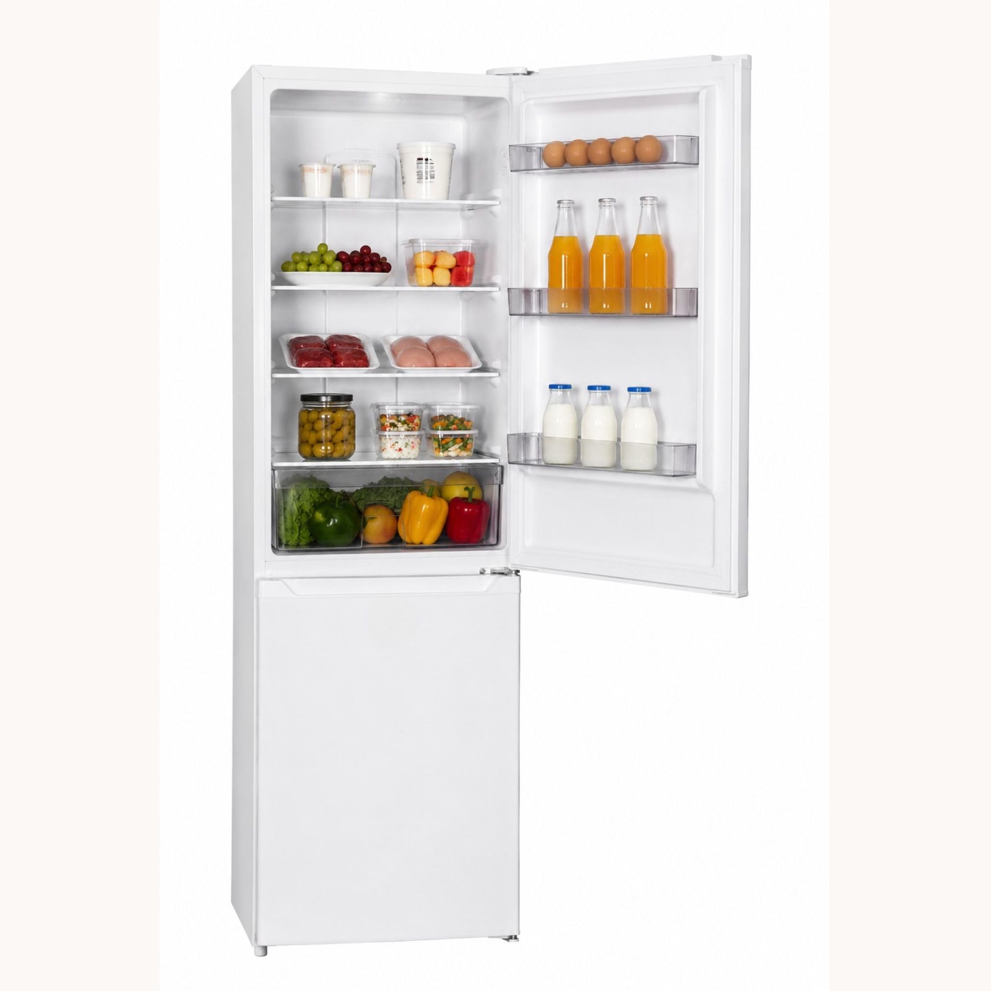 SAUBER, Frigorífico Combi Serie 3-FCD18526WH Tecnología TOTAL NOFROST, Luz LED, E, Puertas Reversibles, Blanco, 293 L, 186 x 60cm, DISPLAY, ZeroClearance®, ENTREGA Y RETIRADA USADO DOMICILIO