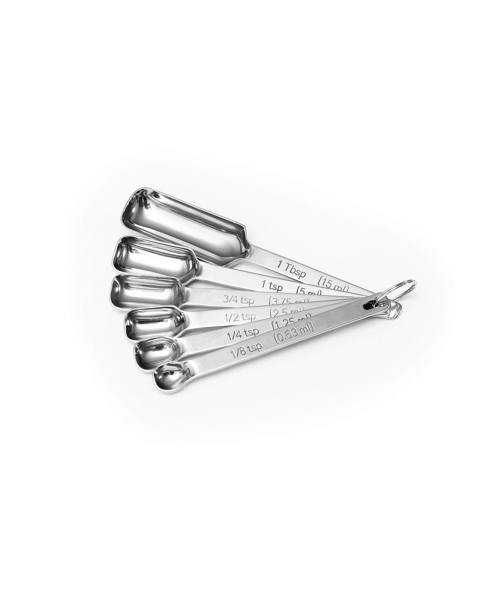 Taza Kitchenware - Set di 13 tazze e cucchiai dosatori in acciaio INOX, in metallo, durevoli, impilabili, compatti, facili da usare