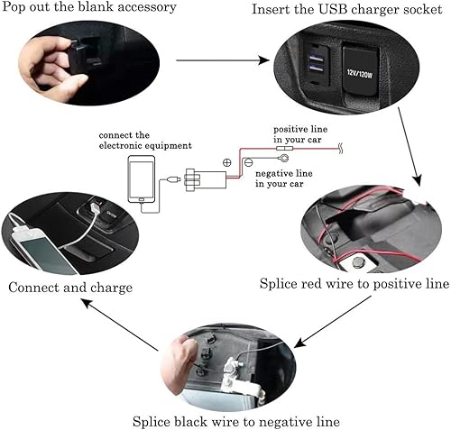 Miniatura 7 de Cllena Carga rápida 3.0 doble puerto USB cargador zócalo para Toyota