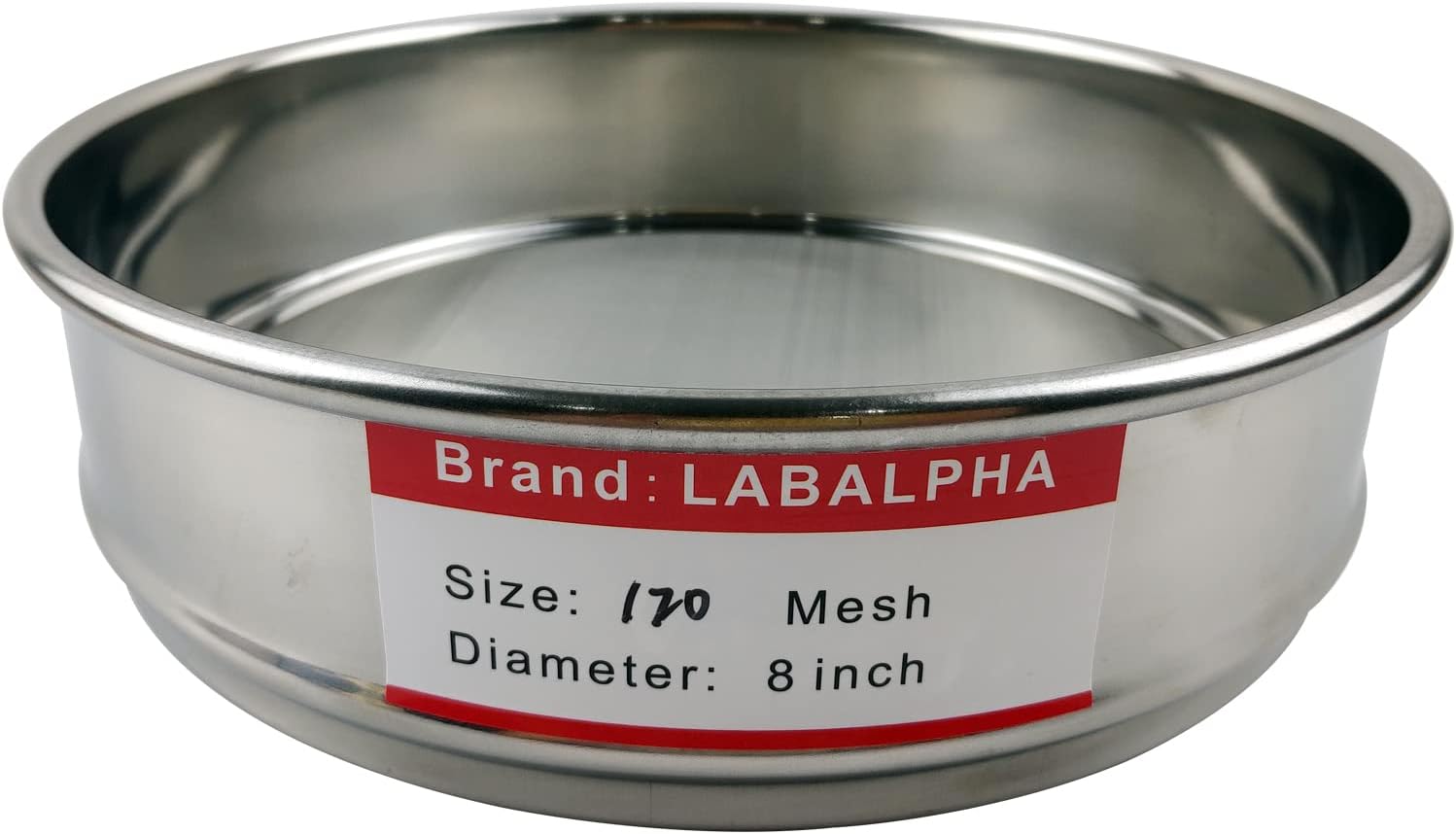 LABALPHA 120 Mesh Lab Sieves, 120 Mesh Test Sieve, 8'' Diameter, 304 Stainless Steel Wire Cloth (0.125mm)