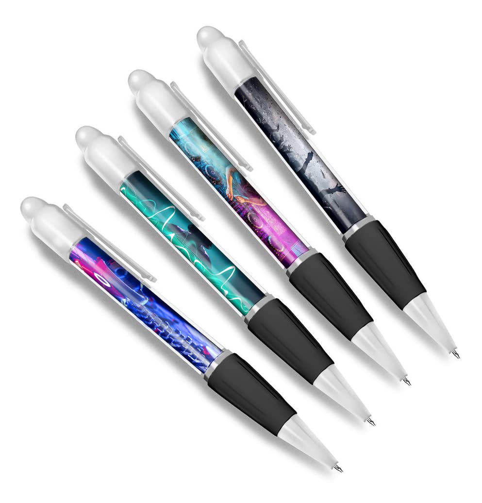 DV DESIGN Set of 4 DJ White Ballpoint Pens
