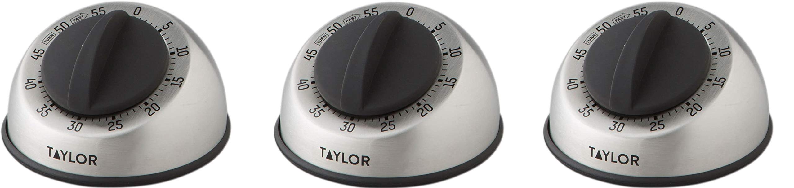 Taylor Precision Products Pro Stainless Steel Mechanical Timer (Pack of 3)