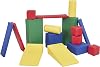ECR4Kids SoftZone Building Foam Blocks, Large Unit-Style Soft Builder Blocks, Learning Toys for Toddlers, Kids Soft Play Stacking Blocks, Indoor Play Set, 16-Piece
