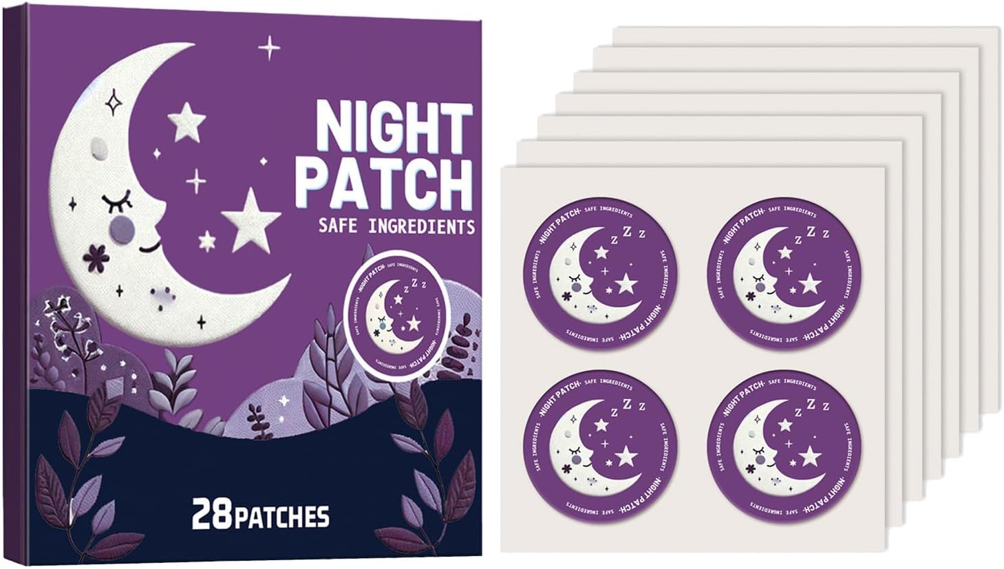 28PCS Sleep Patches for Adults, Natural Sleep Aid Patches for Better Deep Sleep, Easy-to-Use Herbal Sleep Stickers for Insomnia, Non-Habit Forming Sleep Support for Men and Women