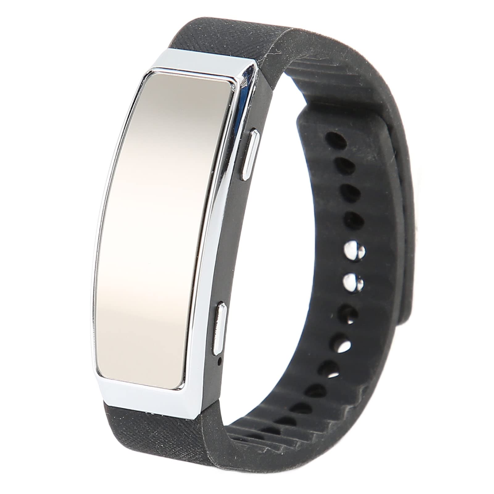 LICAEVEY Digital Voice Recorder Watch with Timestamp, 20Hr Voice Activated Recording Bracelet, Rechargeable Hidden Audio Recorder(Supports MP3/WAV) (Black)