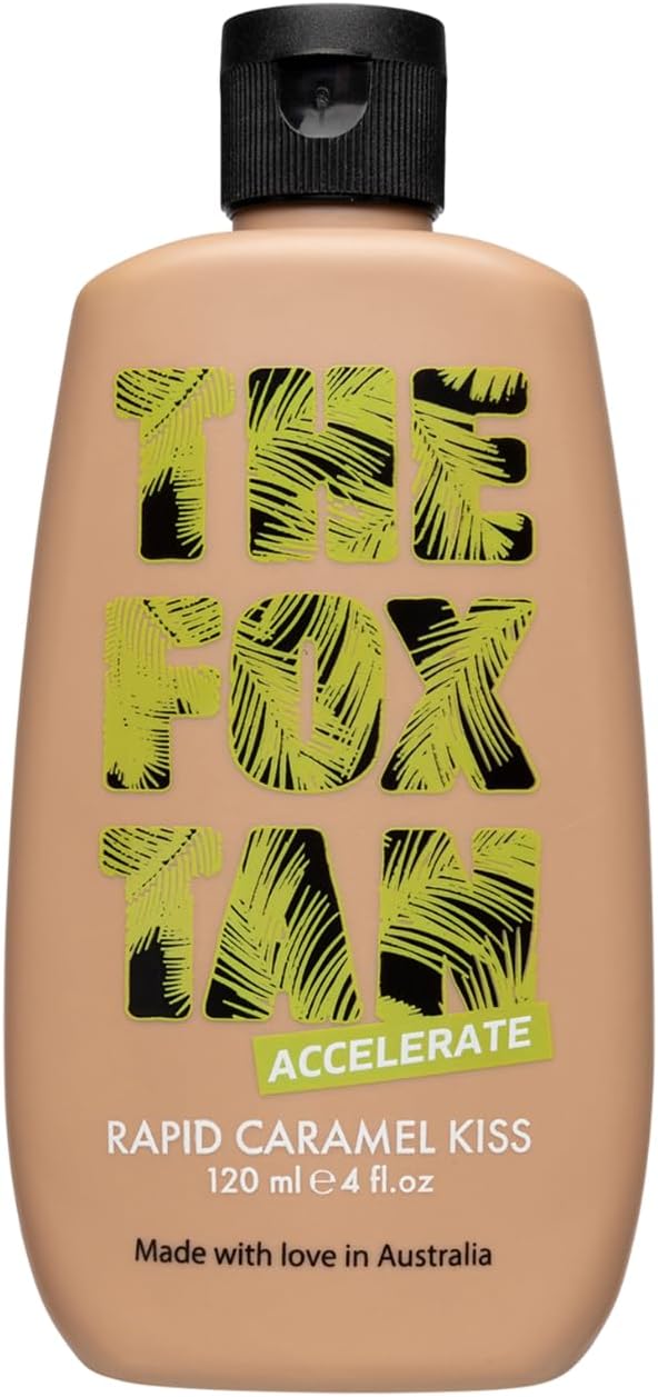 Rapid Caramel Kiss, Natural Tanning Accelerator For Deeper & Darker Tans, Delivers an Instant Tint & Glow, Vegan & Cruelty Free, 120 mL