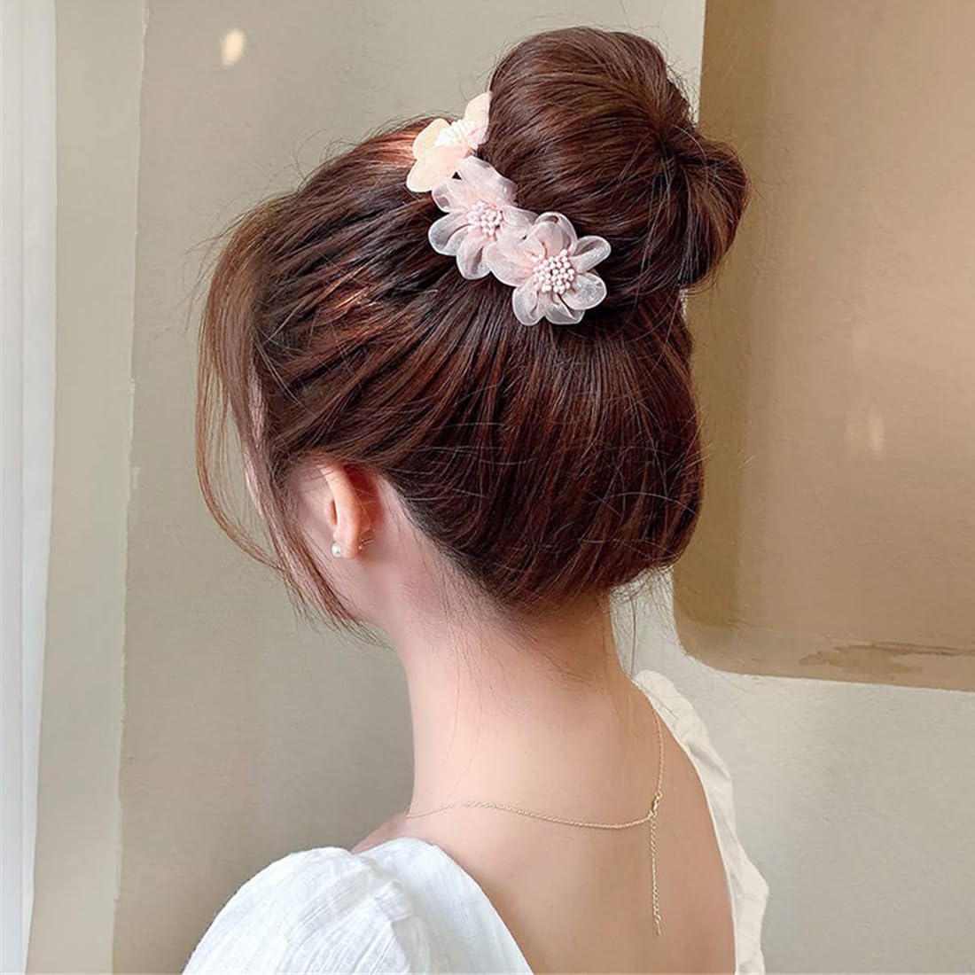 2 Pezzi Chignon Facile per Capelli,Creatore per Pane Ciambella Chignon a Ciambella, French Twist Accessori Capelli Ciambelle Chignon,Fiore Capelli Chignon per Donne Ragazze Bambini Balletto
