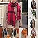 Gooddyiyukey Scarf Winter,Cashmere Feel Warm Long Plaid Soft Shawl Wraps,Thick Large Fashion Blanket Scarves for Women Winter