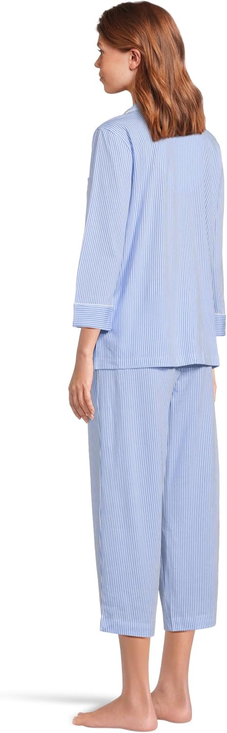 Lauren Ralph Lauren Essentials Bingham Knits Capri PJ Set - Image 3