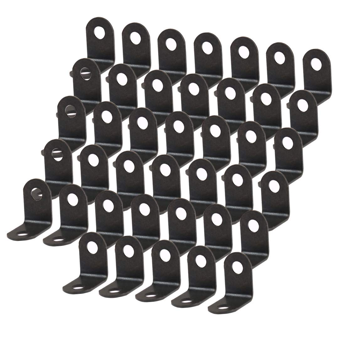 Équerre d'angle en métal noir 12 x 12 mm lot de 40 fixation petite équerre meuble