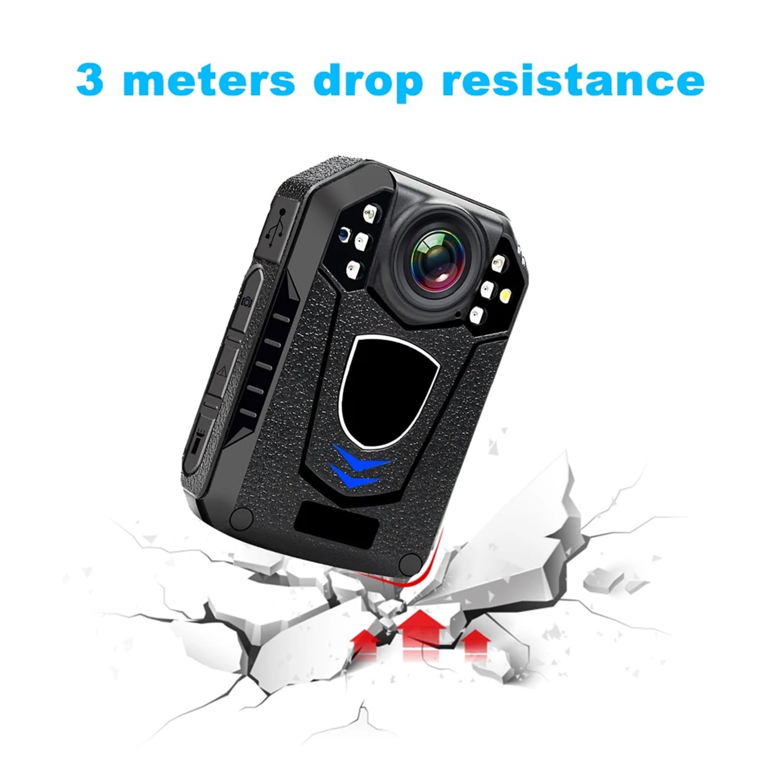 Kamera na ciało F3 1296P HD wykrywanie ruchu kamera Bodycam nagrywanie wideo nadzór bezpieczeństwa ukryta Mini bezprzewodowa kamera policyjna na ciało z dźwiękiem i obrazem(128GB)