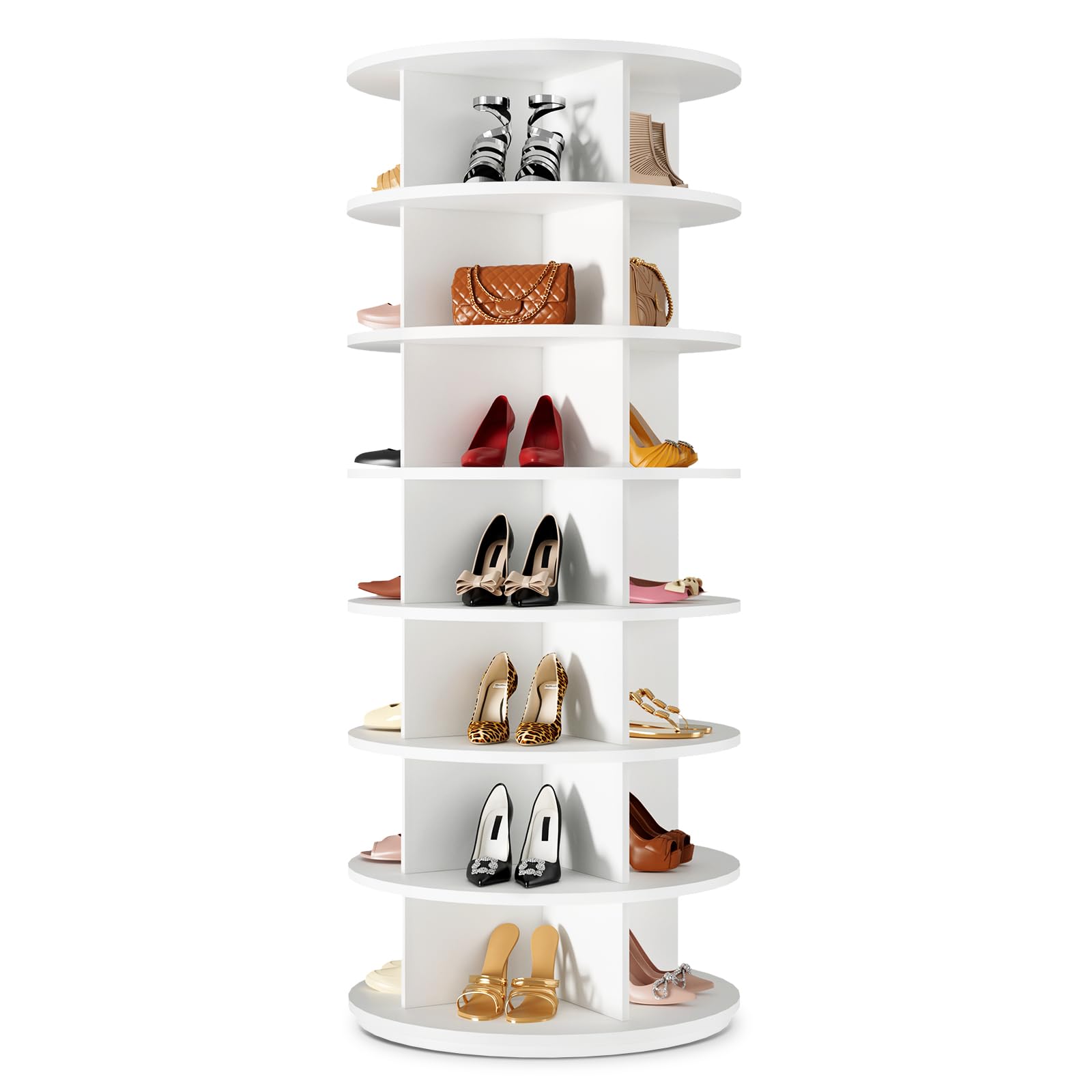 Amazon.com: BrFoYu Rotating Shoe Rack 7 Tier Spinning Shoes