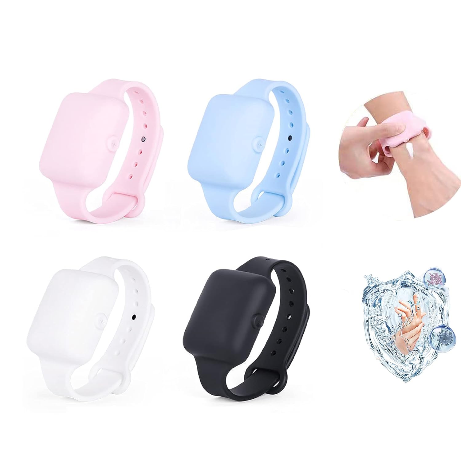 Hand Sanitizer Bracelet Wristband Hand Sanitizer Dispenser Wearable Hand Dispenser Bracelet Sanitizing Wristband for Kids and Adults 3 Pack : Health & Household