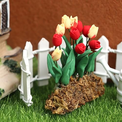 Miniatura 7 de 1 pieza de casa de muñecas, mini flores, plantas de casa de muñecas en miniatura, figura modelo de casa de muñecas a escala 112, mini decoración de