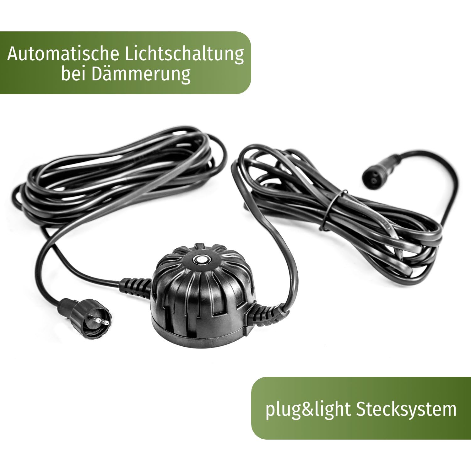CLGarden Springbrunnen Pumpe SP3-L mit 3x Beleuchtungen warmweiß Lichtsensor 1300 Liter Wasserspiel Dämmerungssensor Pumpe mit LED
