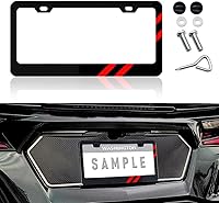 Vista 10 de 2 PCS Marcos de Matrícula Mate de Aleación de Aluminio Portacubiertas de Matrícula Compatible con Todas las Cubiertas Universales de Matrícula