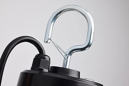 Miniatura 4 de Satco S13159 Hi-Pro LED - Luz de trabajo temporal colgante seleccionable de potencia seleccionable, interiorexterior, 120-277V, amarillo