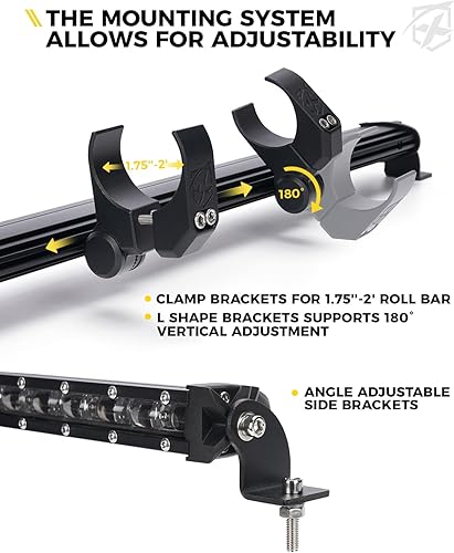 Miniatura 5 de Xprite RYWGR - Barra de luz estroboscópica LED de 30 pulgadas, barra de luz intermitente de seguridad todoterreno con señal de giro de freno de