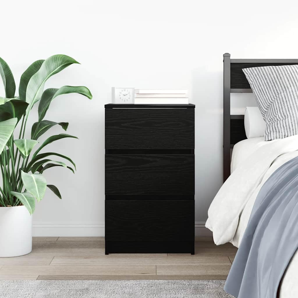 Stilvoller Nachttisch aus Holzwerkstoff mit reichlich Stauraum und robuster Platte für Schlafzimmer und Wohnbereich
