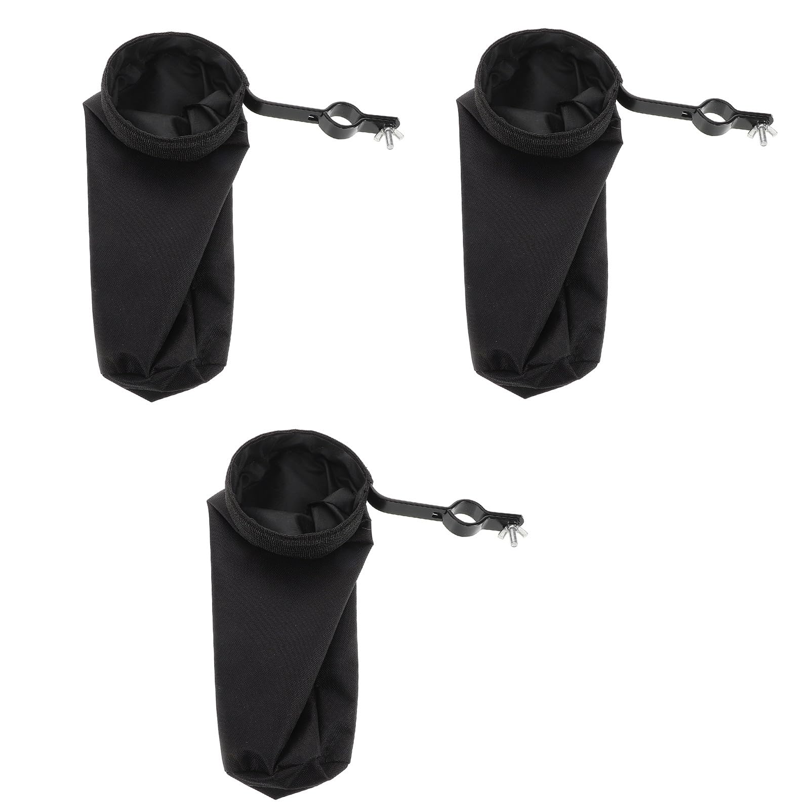 Kisangel Set di 3 custodie per bacchette da batteria, borsa portatile con morsetto regolabile, custodia in tessuto Oxford per bacchette, spazzole e mazzuoli, porta