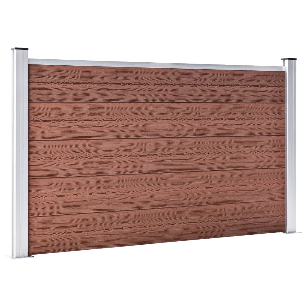 vidaXL Valla de jardín de WPC marrón 872x106 cm