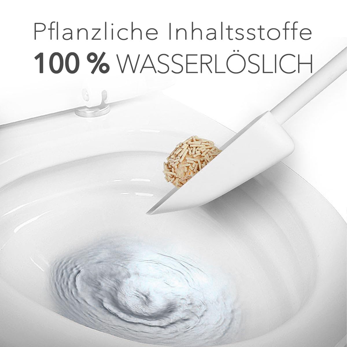 Tofu Katzenstreu, 100% natürlich, Innovative Klumpstreu, geruchsfrei, komplett wasserlöslich， biologisch abbaubar, staubfrei，Extrem Saugfähig und schnell trocknend (6 x 2,5KG)