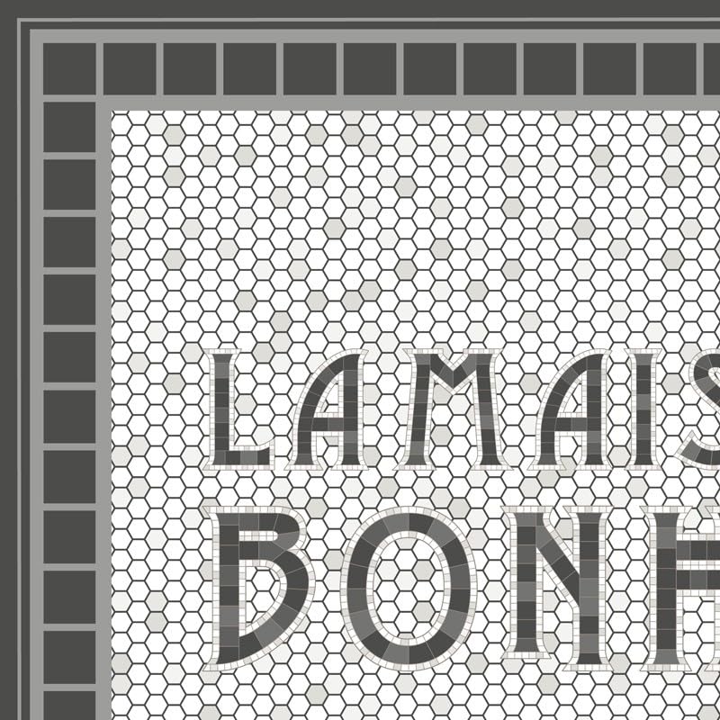 99 Déco - Tapis antidérapant en Vinyle intérieur et extérieur - 50 x 120 cm - Gris - Tesselle