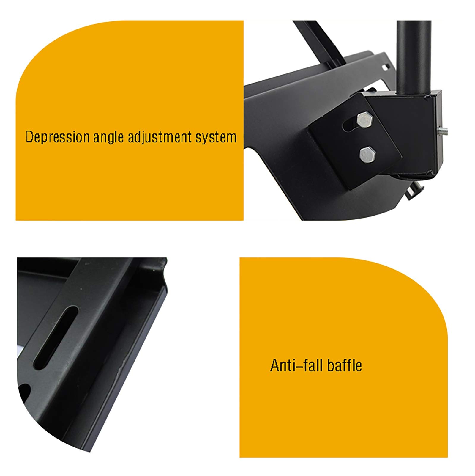 Soporte de techo para TV, ajustable con giro e inclinación suaves, se adapta a televisores de pantalla plana de 32 a 50 pulgadas, fácil instalación para montaje en techo