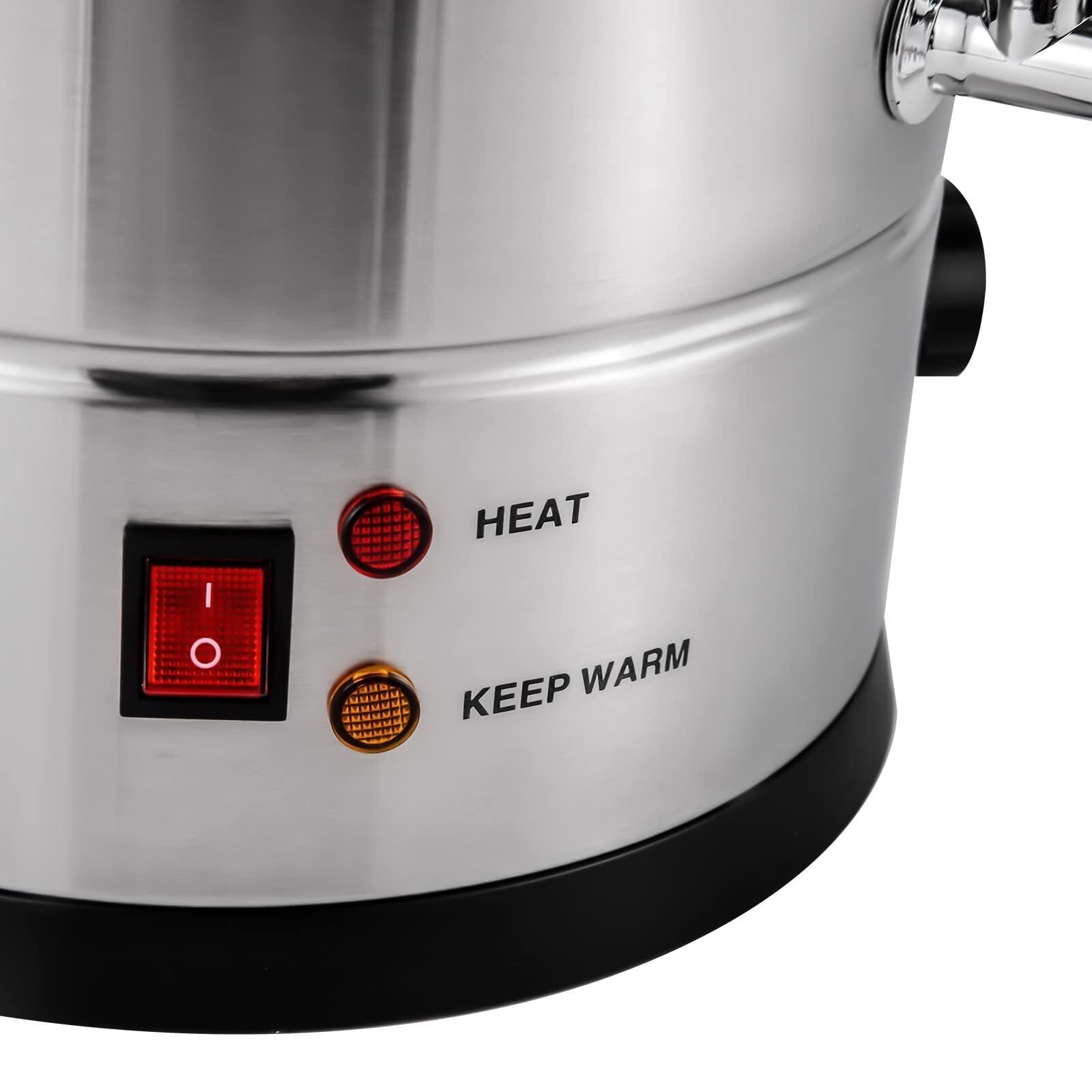 Perkolator do kawy ze stali nierdzewnej z kranem, dozownik gorących napojów do biura i na imprezy, regulowana regulacja temperatury, pojemność 10 l
