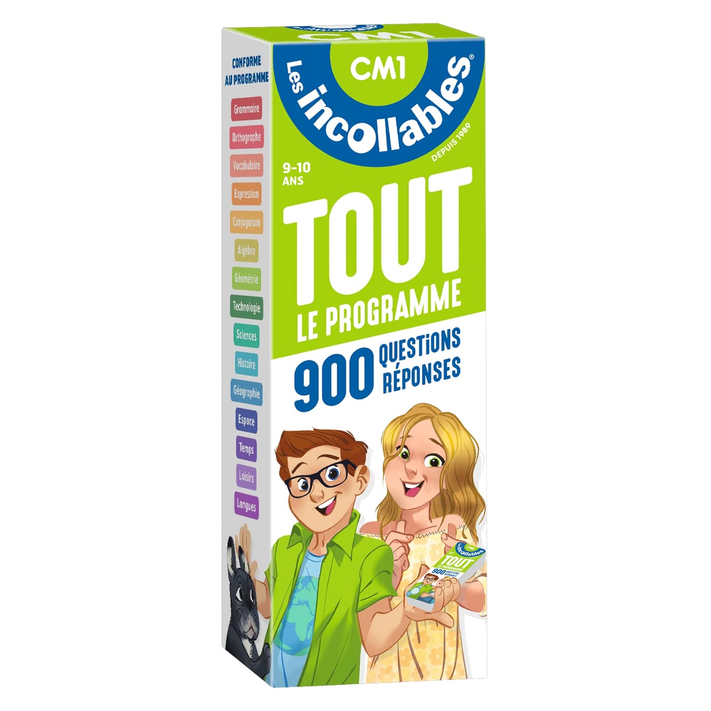 Les incollables - Tout le programme du CM1 - 9/10 ans: 900 questions réponses pour réviser en 2 éventails