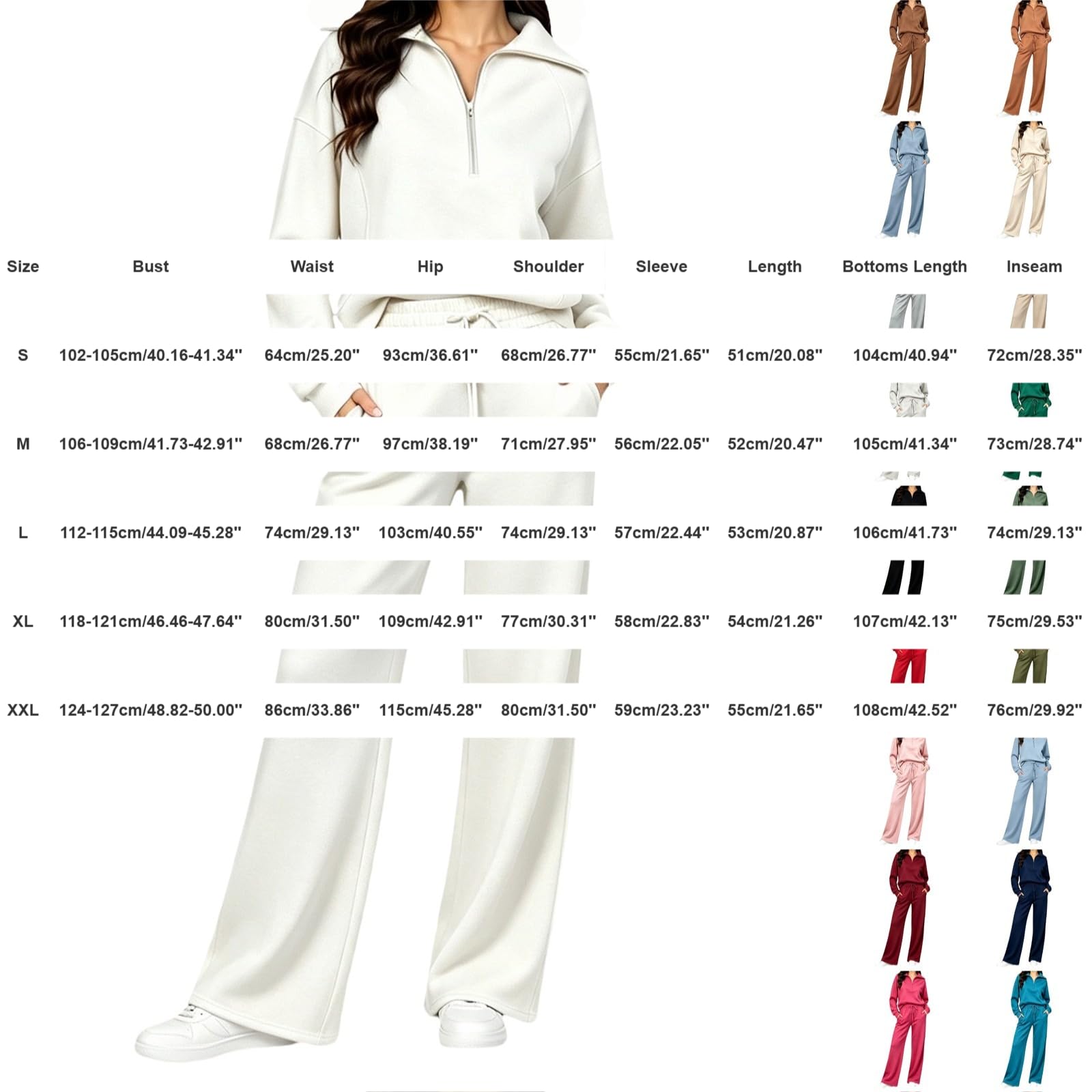 Tuta Donna Completa 2 Pezzi Completi Palestra Manica Lunga Scollo a V Tuta Da Ginnastica Completo Sportiva Elegante Set Top E Pantaloni a Gamba Larga Tute Per Jogging Yoga Fitness Da Casa Autunno