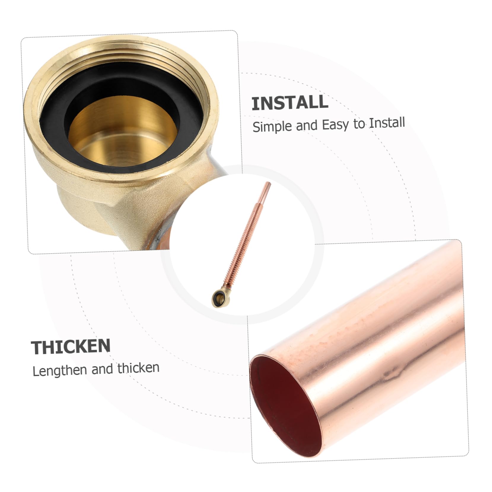 Veemoon 5stücke Bathtub Drain Pipe Aus Kupfer Flexibles Abflusssystem Für Badewannen Installieren Langlebig Verstopfungen Für Badezimmer Und Hotels