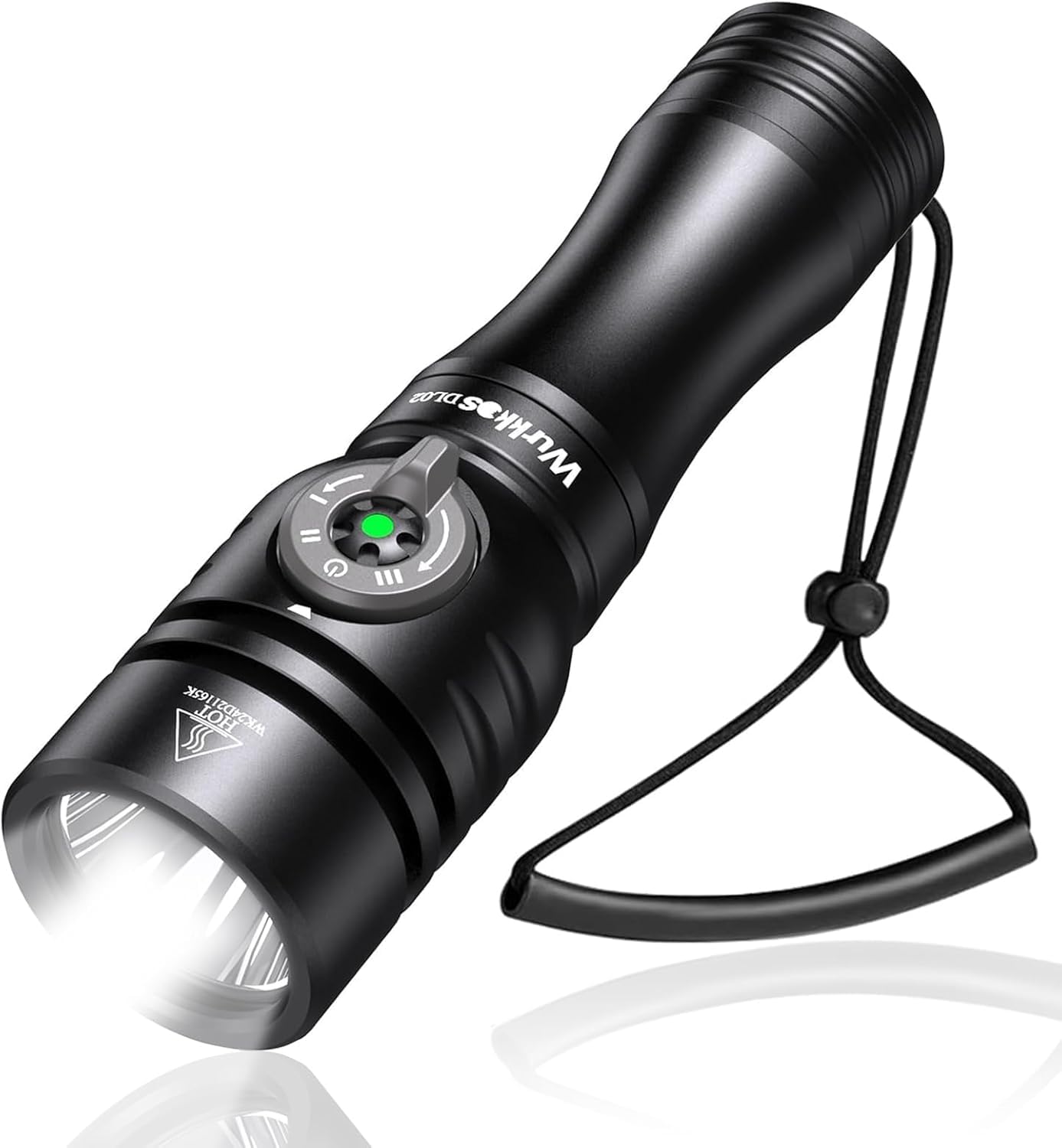 Wurkkos DL02 Scuba Diving Light,3000 Lumens Dive Light with Rotary Magnetic Switch,IPX8 Waterproof 496M Long Throw 100M,Dive Torch
