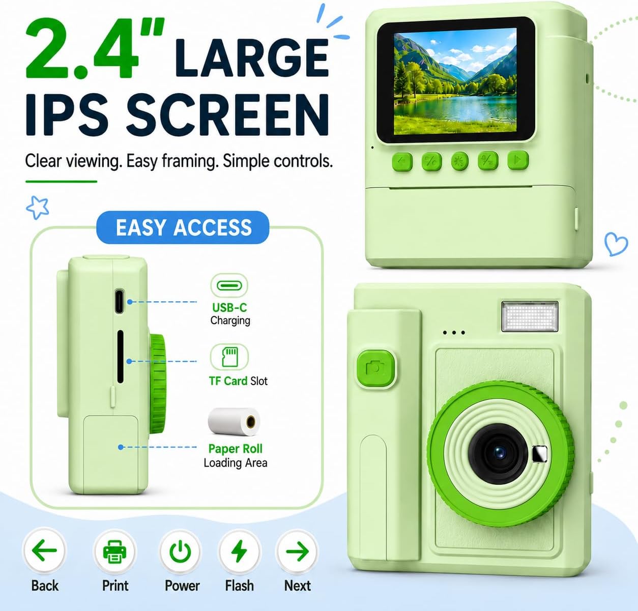 Mason & Friends Kids Print Camera Gift Set, 1080P Video, 16X Digital Zoom, Easy-to-Use Design for Boys and Girls Ages 3-12 4 61Op7ogsD L. AC SL1254