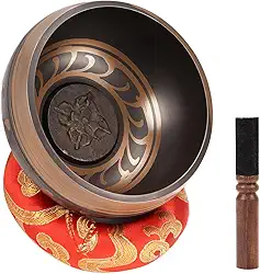 Conjunto de Tigelas de Canto Tibetanas, Conjunto de Tigela Tibetana para Cantar Tigela de Meditação, Tigela Tibetana, Sino Tibetano, Conjunto de Tigelas Tibetanas Cantando