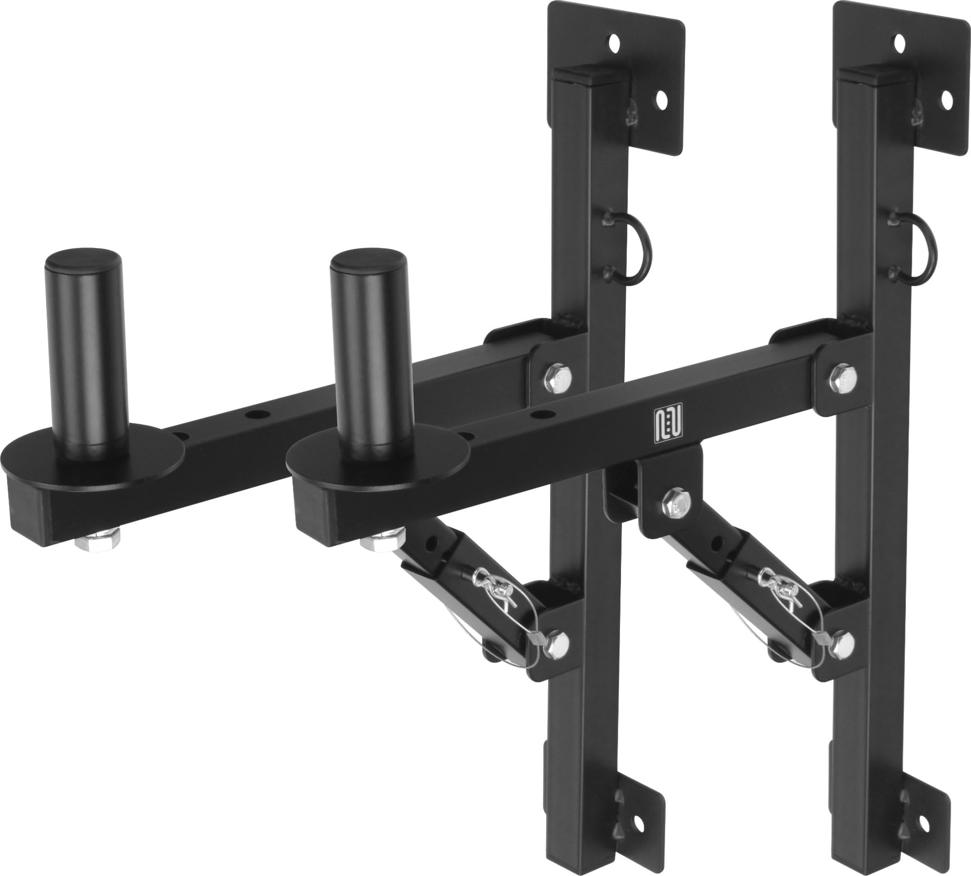 Pronomic Coppia di Supporti da Parete WSM-1 per Casse Acustiche, Peso: 2 | Supporto da parete in acciaio per casse, Portata massima 40 kg, Distanza dalla parete da 25 cm a 35 cm, Altezza totale: 49 cm