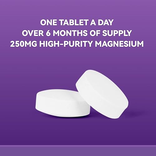 Miniatura 6 de Suplemento de magnesio óxido de magnesio de 250 mg, suplemento de calcio y magnesio para huesos, músculos, apoyo al estado de ánimo tranquilo y al