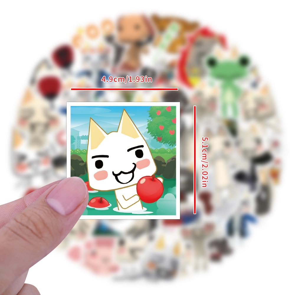 Inoue Toro Stickers for Laptop (50 PCS),Gift for Children Teens Adults Girl Boys,Waterproof Stickers for Water Bottle,Cartoon Cats Vinyl Stickers for Scrapbook,Skateboard,Bike,Phone,Dairy - Image 2