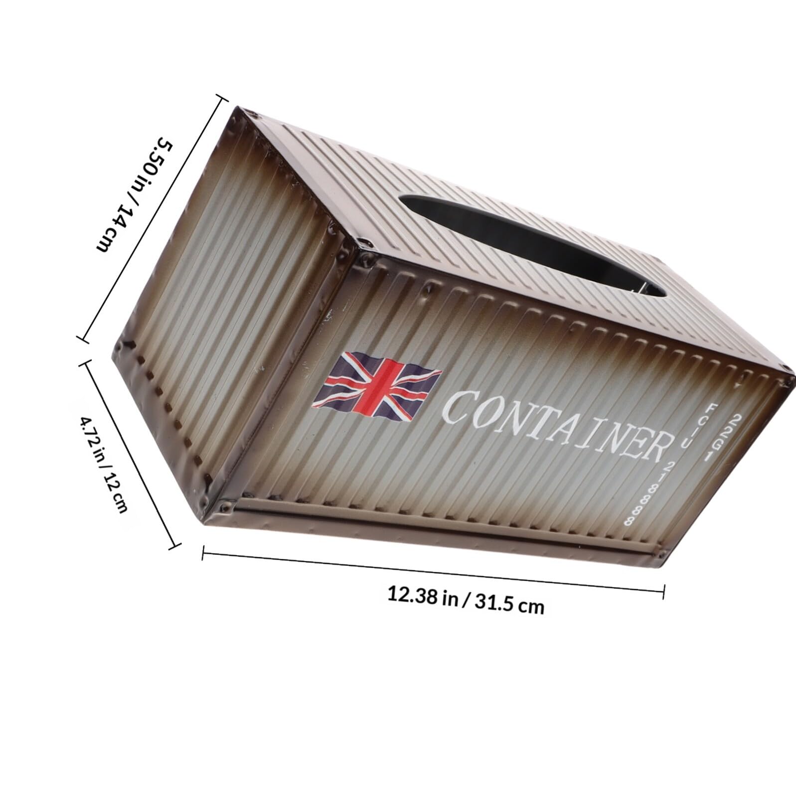 Homoyoyo Caja Decorativa de Hierro para Pañuelos Diseño Industrial, Fácil de Limpiar y Multifuncional para Decoración de Escritorio o Comedor
