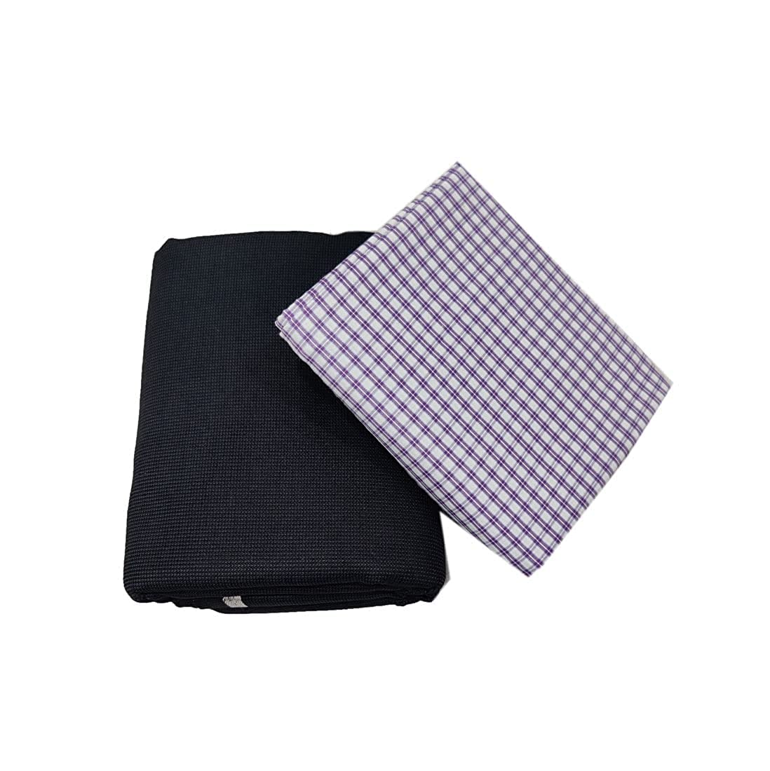 raymond Trouser Shirt Fabric Combo Box (Check Shirt- Black Pant, Unstitched, All Weather Fabric)-picture-27